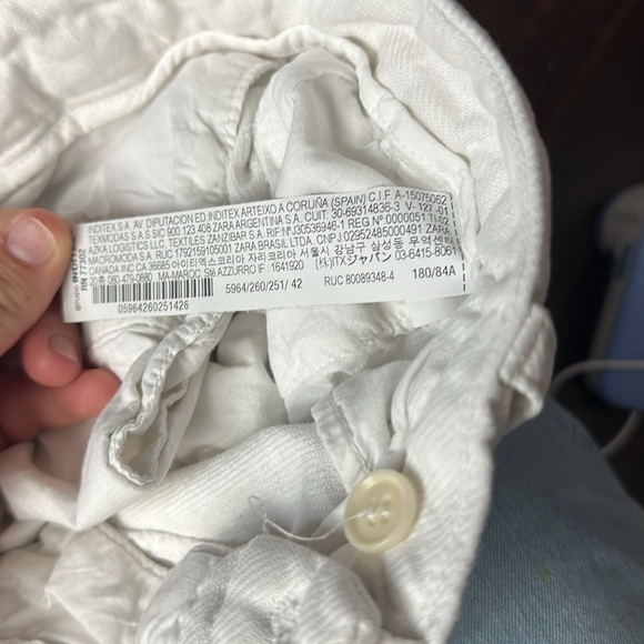 White Zara jeans 5964/260 size 32 #A34 - Picture 4 of 4